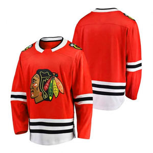 Uniformes de Hockey sobre Hielo Personalizados al por Mayor, con Rayas, Ecológicos, de Secado Rápido, Transpirables, Ligeros, Teñidos Lisos, 100% Unisex - Product Image 3