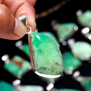 จี้คริสโซเพรสทำด้วยมือจำนวน50ชิ้นจี้อัญมณีวินเทจเงินเยอรมันจี้ชุบเงินจี้คริโซเพรส - Product Image 2