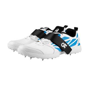 Zapatos de Cricket CA PRO para Niños, Modelo Big Bang con Tacos, en Blanco/Azul, Forro de Goma, para Entrenamiento de Verano - Product Image 1