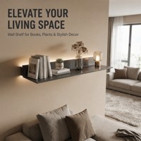 Étagère murale en alliage d'aluminium, présentoir décoratif, étagère flottante moderne pour la décoration et le rangement à domicile