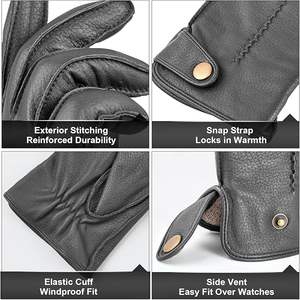 Gants d'équitation en cuir véritable de qualité supérieure unisexe à la mode, confortables, respirants et solides pour une utilisation quotidienne en moto - Product Image 6