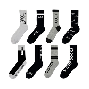 Athletic Sports Crew Man <b>Sock</b> Calcetines Meias Gym Workout Terry Custom Logo <b>Socks</b> - Product Image 4