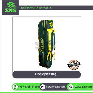 Exportateur indien de sac de kit de hockey personnalisé de couleur vert bouteille avec bretelles jumelles et poches multiples à bas prix - Product Image 2