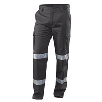 Pantalon de travail cargo en toile haute visibilité pour homme, hiver, construction, sécurité, réfléchissant, imperméable