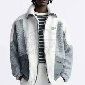 Veste polaire Sherpa à fermeture éclair personnalisée pour homme Vestes d'extérieur légères pour homme Vestes Sherpa pour homme à usage intensif personnalisées - Product Image 4