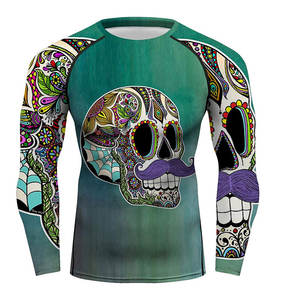 2024 UPF 50 logotipo personalizado sublimación impresa Rashguard transpirable manga larga equipo de protección para MMA BJJ surf tabla de surf - Product Image 4