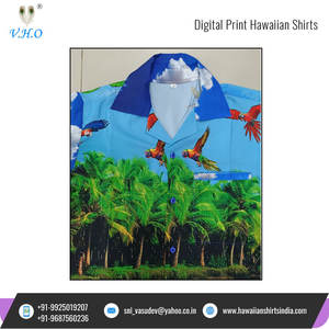 เสื้อฮาวายแขนสั้นสำหรับผู้ชาย,เสื้อพิมพ์ลายดอกไม้ป่าสำหรับผู้ชายสำหรับฤดูร้อน - Product Image 5