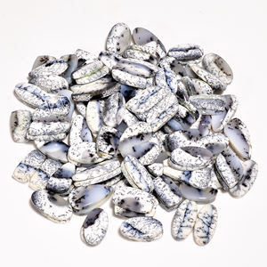 Natural Dendrite <b>Opal</b> Pair Cabochon Loose Gemstone Cabochon Pair Gemstone Mix Shape and Size Pair Gemstone for Jewelry Making - Product Image 2