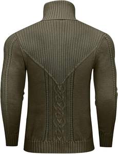 Suéteres de Cuello Alto de Punto para Hombre, de Algodón de Alta Calidad, Transpirables, Talla Grande, Casuales, para Invierno 2024 - Product Image 4