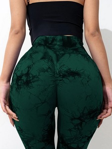 Pantalon de yoga élastique taille haute sans couture pour femmes Leggings minces à séchage rapide pour Gym Fitness et Jogging couleur unie - Product Image 5