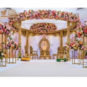 Mandap de Madera de Doble Poste para Bodas, Diseño Maharani, Hermoso Mandap Indio para Bodas en EE. UU. - Product Image 1