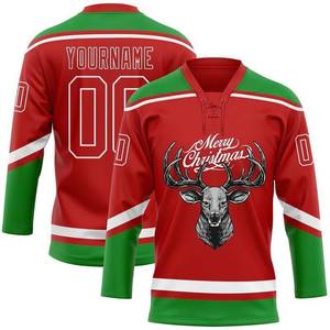 Servicio OEM Personalizado, Camisetas de Hockey sobre Hielo, Uniforme Canadiense de Hockey sobre Hielo Unisex, 100% Poliéster, Transpirable, con Estampado - Product Image 3