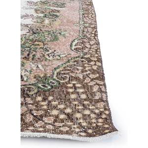 Tapis en laine vintage 9x12 rouge et orange, noué à la main, motif médaillon, pour salon ou couloir, tissage rectangulaire - Product Image 4