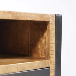 Table de chevet en bois au design moderne Kansas pour chambre à coucher, salon, salle à manger, hôtels, avec emballage postal inclus - Product Image 5