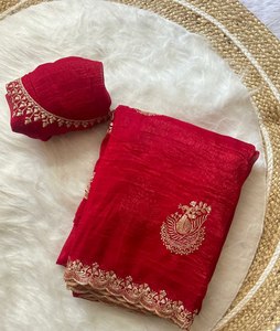 2025 Stock inspirado en Bengala Pure Churchy Georgette seda moderna ropa India Saree misma blusa pieza boda y fiesta especial - Product Image 5