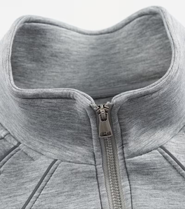 เสื้อแจ็คเก็ตสไตล์วินเทจทรงหลวม แขนปกติ แบบลำลอง สตรีทแวร์ ปิดด้วยซิป มีกระเป๋าแบบยางยืด ผ้าแคนวาส ลายตัวอักษร - Product Image 5