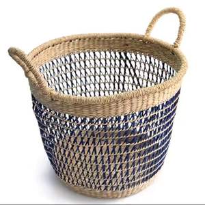 Panier de jacinthe d'eau fait à la main décoratif écologique stockage rustique matériau naturel léger choix durable - Product Image 2