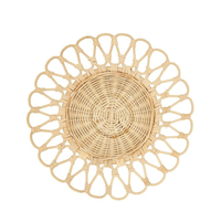 Sous-plats décoratifs en rotin naturel tressé à la main, style européen, pour mariage et décoration de table, personnalisables