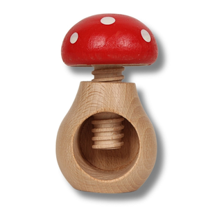 Casse-noix décoratif en bois de sapin, forme champignon, 10 cm, finition brute, avec vis, cadeau de cuisine, vente en gros - Product Image 3
