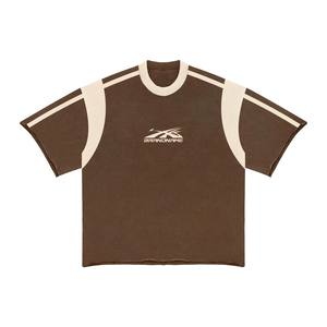 Ensemble deux pièces de qualité supérieure couleur unie personnalisée t-shirts et pantalons de survêtement pour hommes survêtements de sport en coton personnalisés - Product Image 4