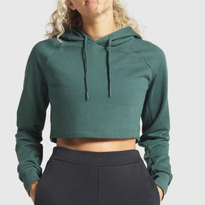Sudadera con Capucha Corta Personalizada con Logotipo, Venta Caliente 2026, Sudadera Informal para Mujer, Sudadera Corta Holgada para Mujer - Product Image 1