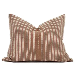Algodão marroquino e linho geométrico fronha capa sofá Boho almofada capas com borlas