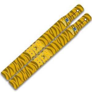 Drapeaux de plage de sublimation de colorant polychrome avec des drapeaux de plumes de tissu de polyester couleur jaune en gros drapeau personnalisé ceintures doubles latérales - Product Image 4