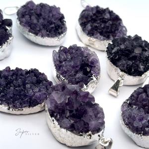 Amethyst <b>Geode</b> Pendant Loose Nature <b>Crystal</b> - Product Image 5
