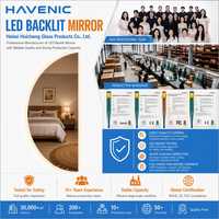 Espejo de Baño LED Inteligente con Atenuación Táctil, Espejo de Pared Impermeable con Retroiluminación de Media Luna Irregular