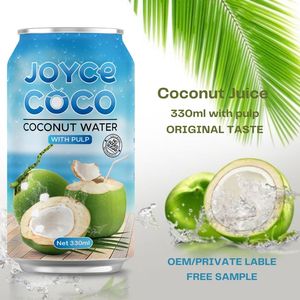 330ml 100% pulpe d'eau de noix de coco aromatisée naturelle jus de noix de coco original du Vietnam purée sans sucre avec marque privée - Product Image 2