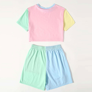 Conjuntos de Top Corto y Pantalones Cortos de Alta Calidad para Mujer, de Algodón Sólido, Ajustados, Transpirables, con Diseño de Logotipo Personalizado - Product Image 5