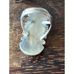 Navajo Handmade <b>Turquoise</b> Sterling Silver Inlay <b>Ring</b> Size 6.75 - Product Image 5