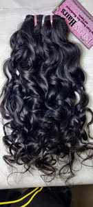 Máquina de extensiones de cabello virgen indio de alta calidad, paquetes de trama doble, cutícula de un solo donante sin procesar, onda profunda suelta - Product Image 2