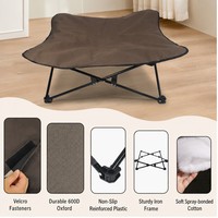 Tempat Tidur Hewan Peliharaan Berbentuk Bunga dengan Rangka Besi Desain Lipat