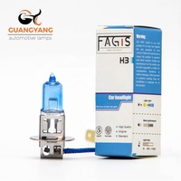 Ampoule halogène H3 12V bleu glace, lumière super blanche 100W, verre de quartz UV, phare antibrouillard de voiture