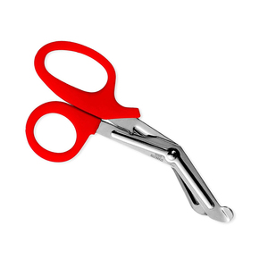 Tijera de corte de vendaje con mango de plástico rojo de grado quirúrgico, tijeras de primeros auxilios para traumatismos médicos, tijeras universales para enfermeras - Product Image 5