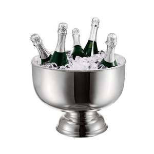 Luxury Stainless Steel Ice <b>Bowl</b> Base Silver Plated Eco-Friendly for <b>Red</b> Wine for Beer Coolers Bars Restaurants Party Use - Product Image 1