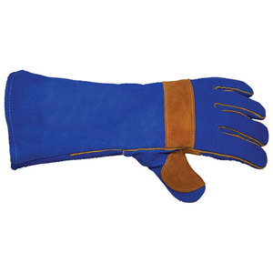 Precio al por mayor Guantes de soldadura de cuero de vaca de cuero dividido Fabricación de fábrica Guantes de soldadura de seguridad de alta calidad - Product Image 4