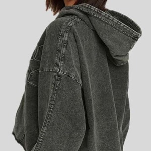 Sudadera con capucha y cremallera ácida personalizada de la mejor calidad para mujer, aspecto Vintage sólido, algodón de poliéster de gran tamaño, informal, para invierno, respetuoso con el medio ambiente - Product Image 6