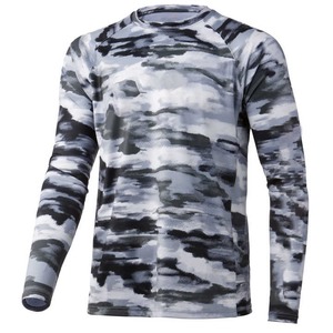 Séchage rapide protection Uv Camo Fish Tshirt Dye Sublimer Camping Vêtements de pêche Polyester Performance Chemise de pêche avec cache-cou - Product Image 4