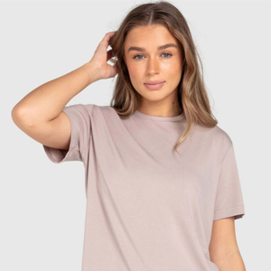 T-shirt femme surdimensionné de haute qualité vêtements anti-rides respirants en coton personnalisé technique de teinture unie à coupe ample - Product Image 2