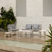 Canapé d'extérieur en aluminium imperméable, chaise de terrasse pour hôtel, mobilier de salon, fabrication sur mesure OEM