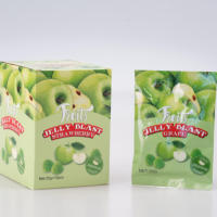 Apple Clear Bags with Blueberry Color Strawberry Sour and Sour OEM Box Candy Unit Piece Packaging Sugar Decoration Type