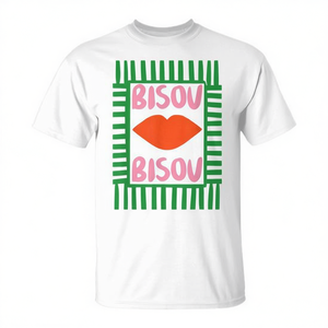 T-shirt retrò francese Bisous Paris Vacation Summer Vibes - Product Image 2