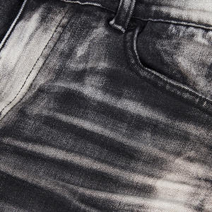 OEM Elástico Casual Ropa al aire libre Tendencia Pintura Splash Agujero Casual Jeans Pantalones de mezclilla Rasgado Stretch Skinny Jeans Hombres - Product Image 5