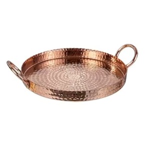 Bandeja de cobre para productos sólidos, bandeja para servir en el desierto, la mejor bandeja de cobre para artesanías hechas a mano pulidas - Product Image 4