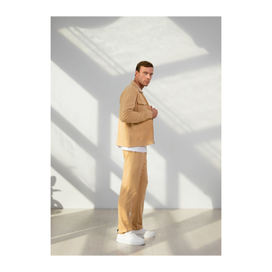 Chaqueta de cuero para hombre, ropa informal elegante, ropa de abrigo cómoda ligera de cuero genuino suave, perfecta para el invierno y todos los días - Product Image 1