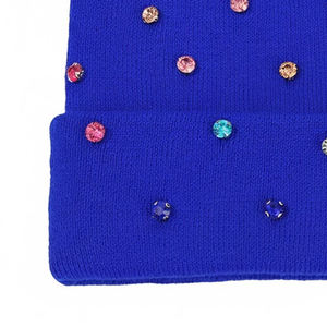 Gorros de Punto con Pedrería al por Mayor, Productos de Invierno, Último Estilo, Talla Adulto, Tejido de Punto - Product Image 3