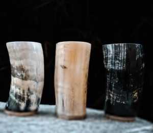 Handcrafted Viking Culture <b>Drinking</b> Mug with Metal and Natural Horn Tankard Authentic Viking <b>Drinking</b> Horn Mug Made in India - Product Image 4