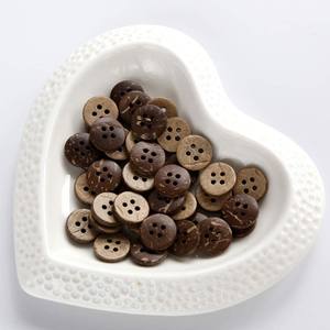 Botones de cáscara de coco de estilo Vintage para ropa, botones de tamaños personalizados hechos a mano con logotipo privado de marca al por mayor - Product Image 2